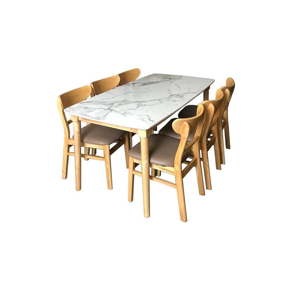 Bộ bàn ăn giả đá và ghế 6 ghế mango là lựa chọn hoàn hảo để bạn tạo ra không gian ăn uống hoàn thiện nhất. Với kiểu dáng đẹp mắt và mặt bàn giả đá pha lê, bộ bàn ăn này sẽ làm cho không gian phòng ăn của bạn trở nên đẹp hơn bao giờ hết. Tất cả đều được làm bằng gỗ tự nhiên và mang đến sự ấm áp cho không gian của bạn.